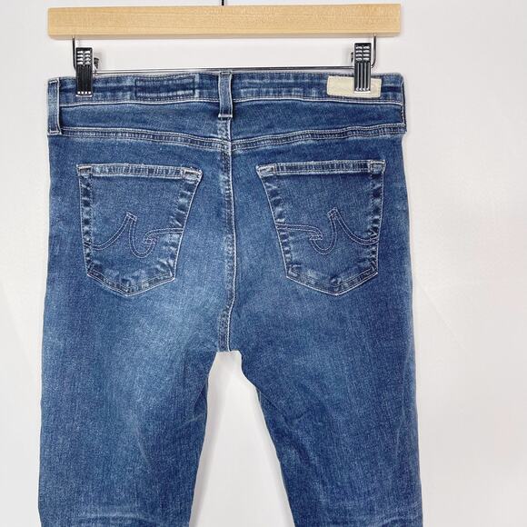AG Womens 28 Legging Ankle Super Skinny Jeans Denim 10 Year Heirloom Distressed - Picture 7 of 11